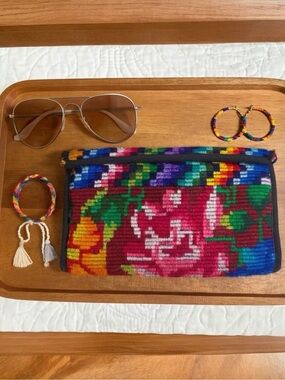 Vintage Handmade Colorful Wallet / Billfold